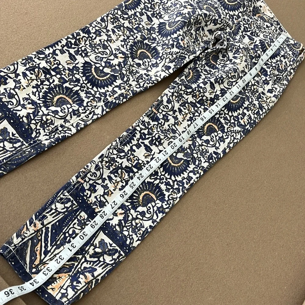 TORY‎ BURCH IZZY PRINTED CROPPED SKINNY JEANS WOMEN'S SIZE 25